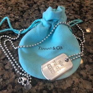Tiffany & Co Silver Dog Tag necklace